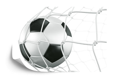 Photomural 3D Soccer Ball In The Net