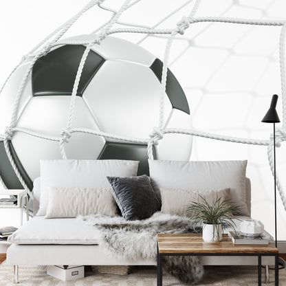 Photomural 3D Soccer Ball In The Net