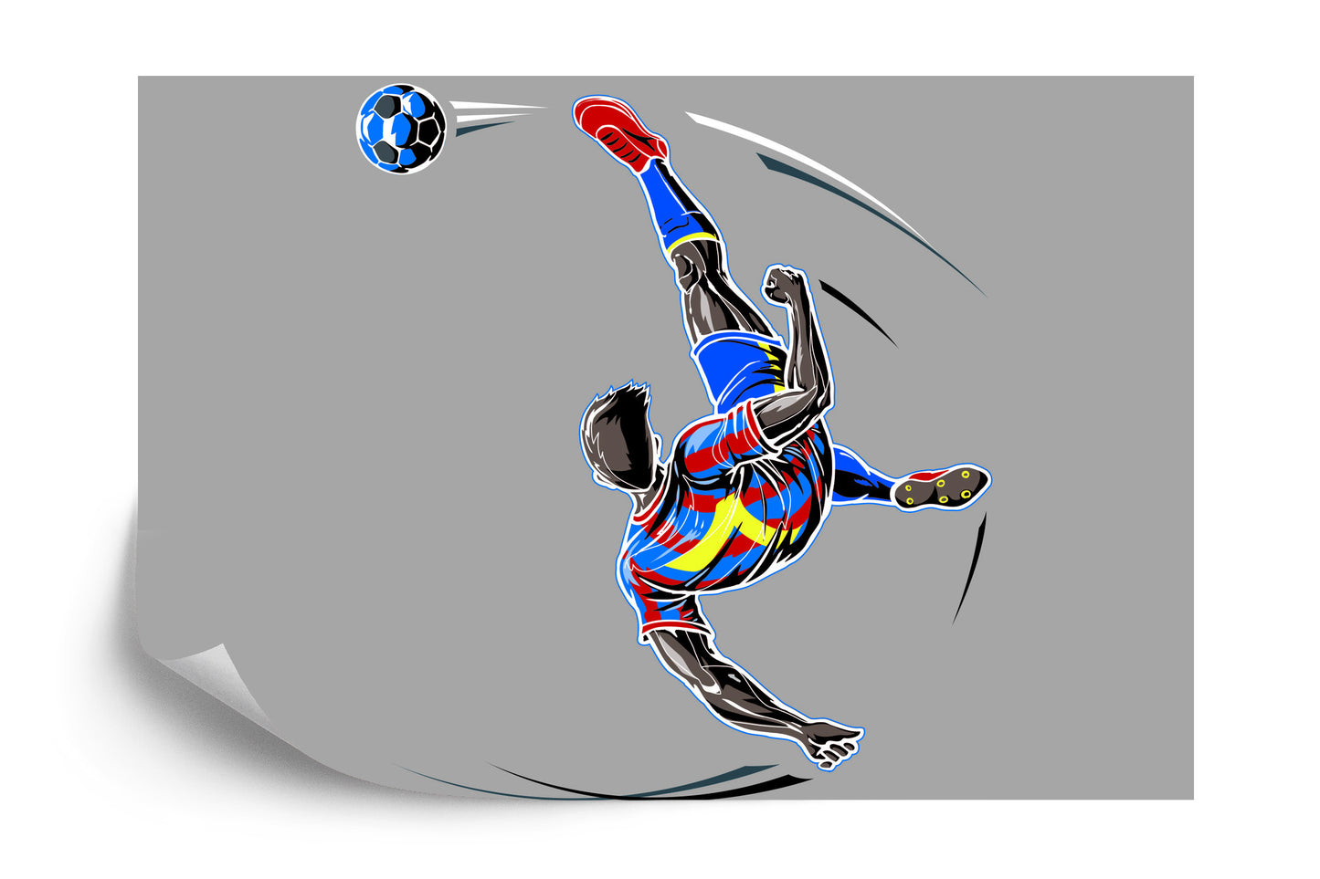 Photomural Football Player Doing A Flip