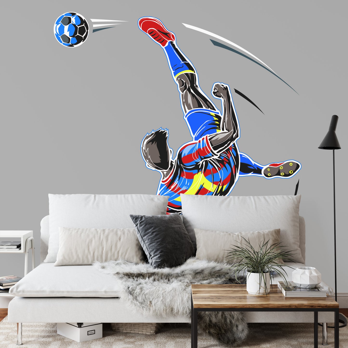 Photomural Football Player Doing A Flip
