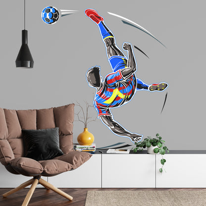 Photomural Football Player Doing A Flip
