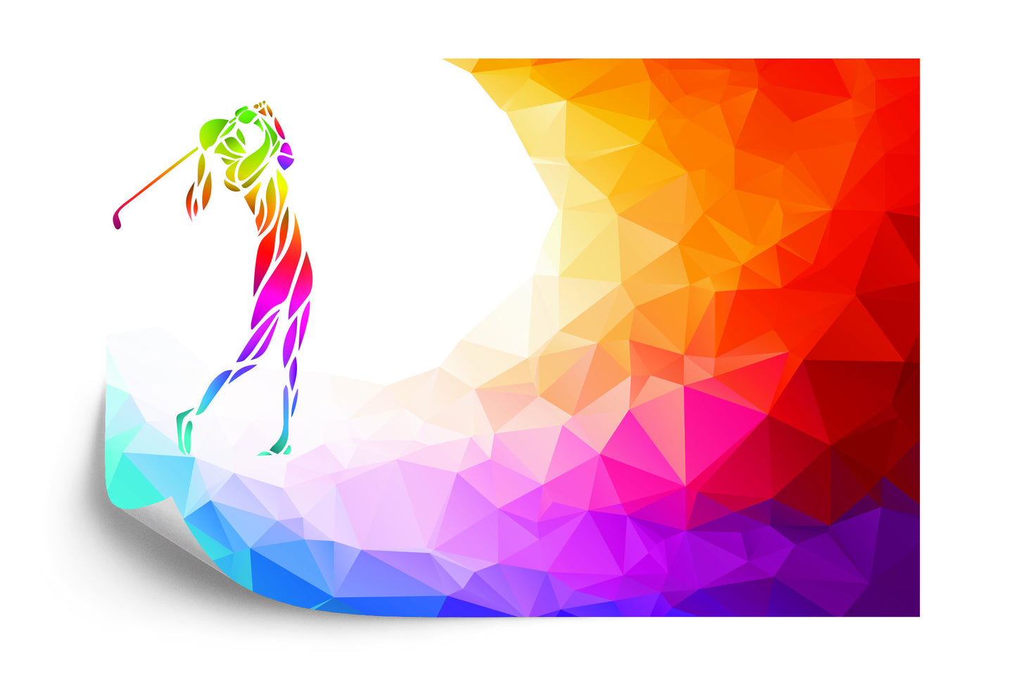 Photomural Abstract Golfer