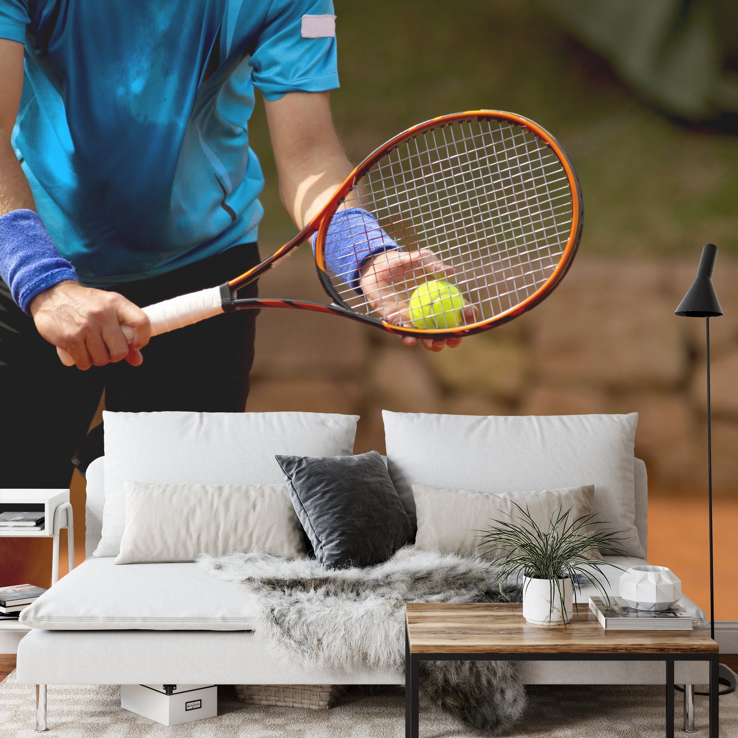 Photomural A Serving Tennis Player