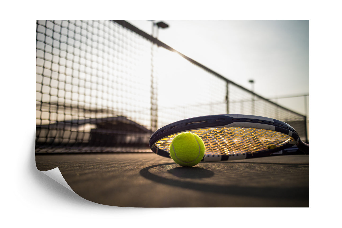 Photomural Tennis Ball With Racket