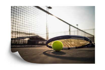 Photomural Tennis Ball With Racket