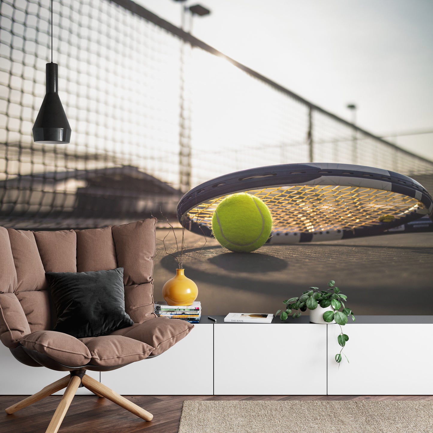 Photomural Tennis Ball With Racket