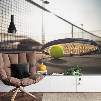 Photomural Tennis Ball With Racket