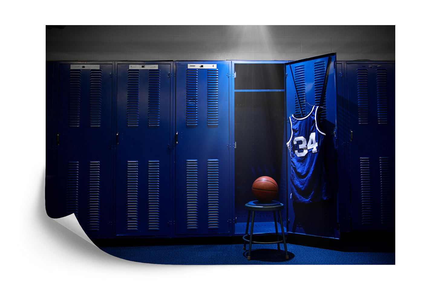 Photomural Basketball Team Cloakroom