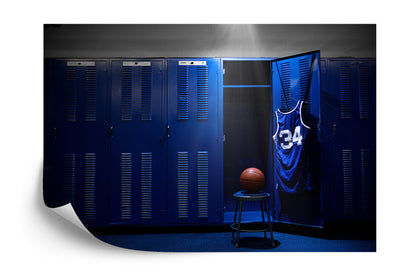 Photomural Basketball Team Cloakroom