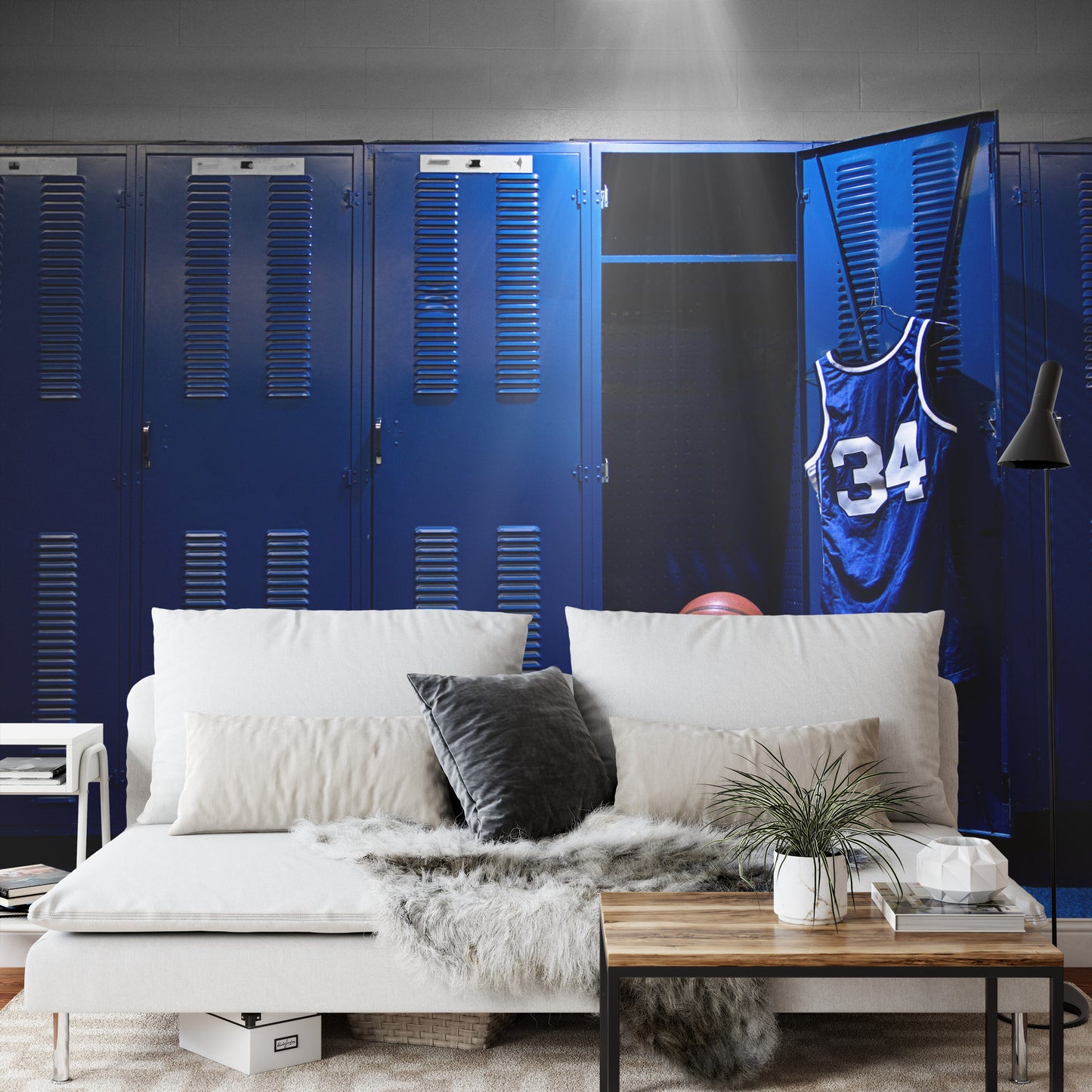 Photomural Basketball Team Cloakroom