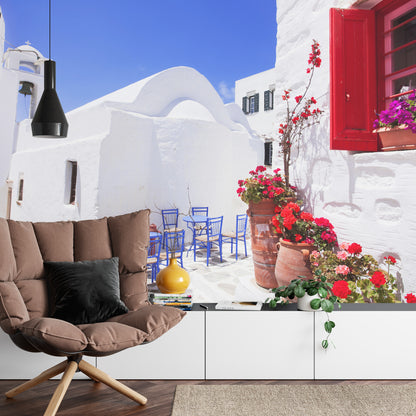 Photomural Greek Street