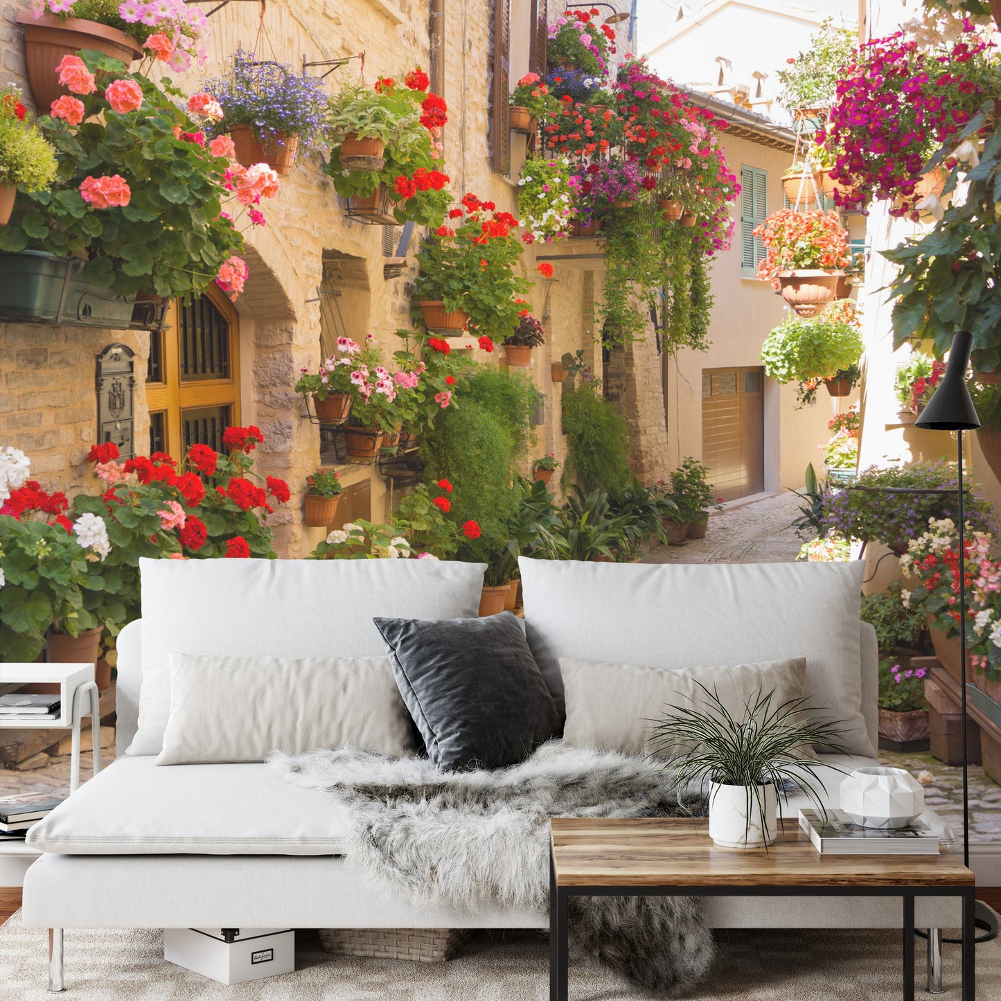 Photomural Alley Flowers