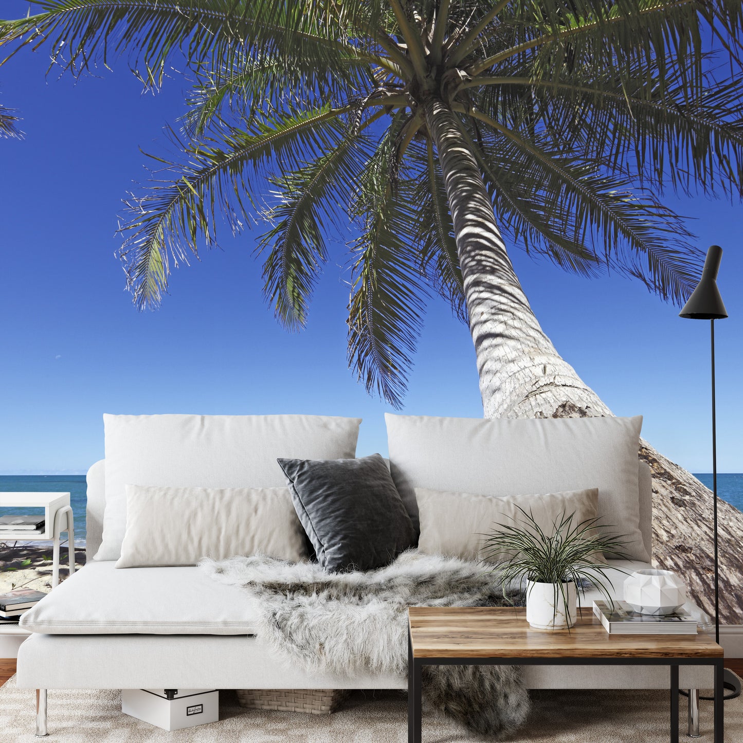 Photomural Beach Ocean Palm Trees