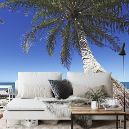 Photomural Beach Ocean Palm Trees