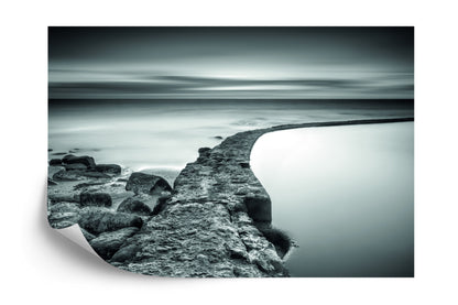Photomural Beach Sea Rocks