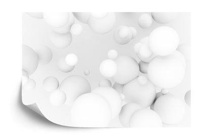 Photomural White Balls 3D