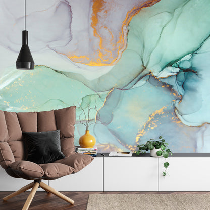 Photomural Coloured Ornamental Marble