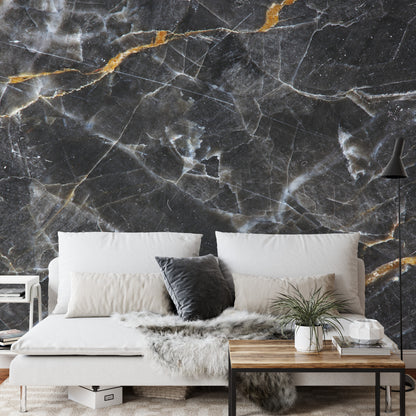 Photomural Marble In Grey Tones