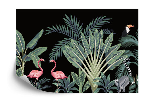 Photomural Exotic Animals Among Palms