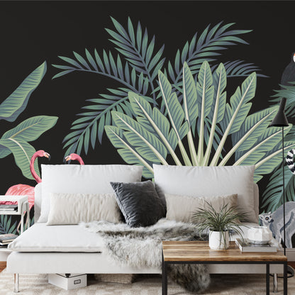 Photomural Exotic Animals Among Palms
