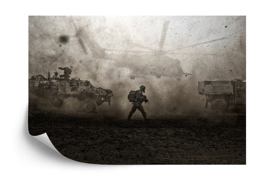Photomural Army In The Desert