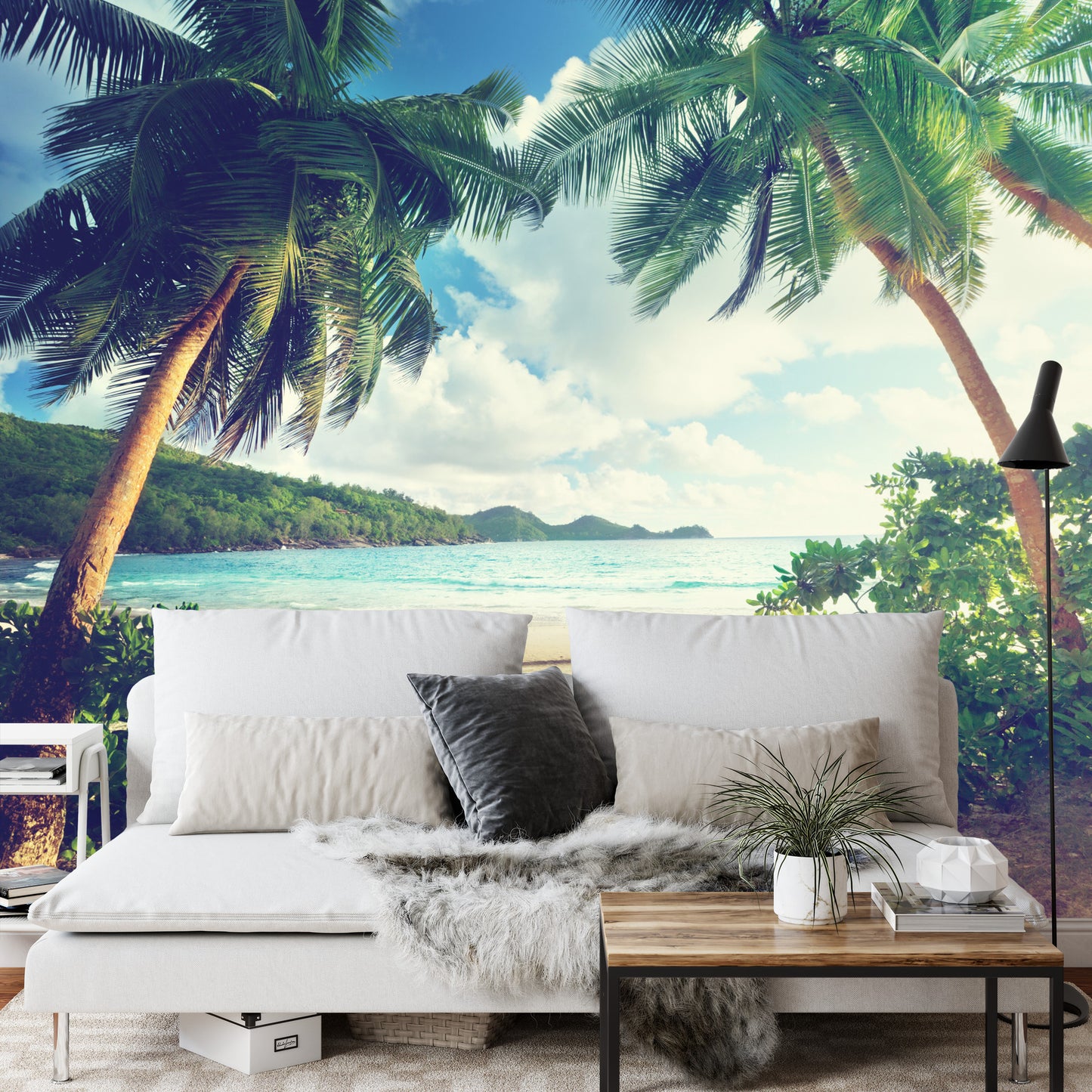 Photomural Palm Trees On The Seychelles
