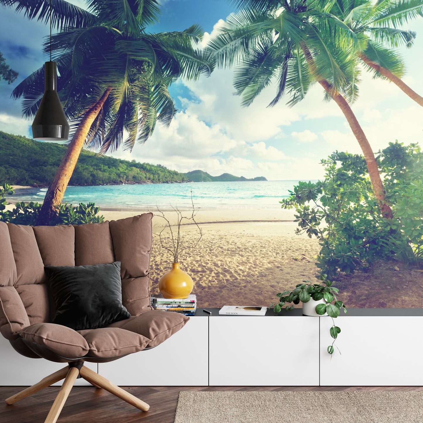 Photomural Palm Trees On The Seychelles