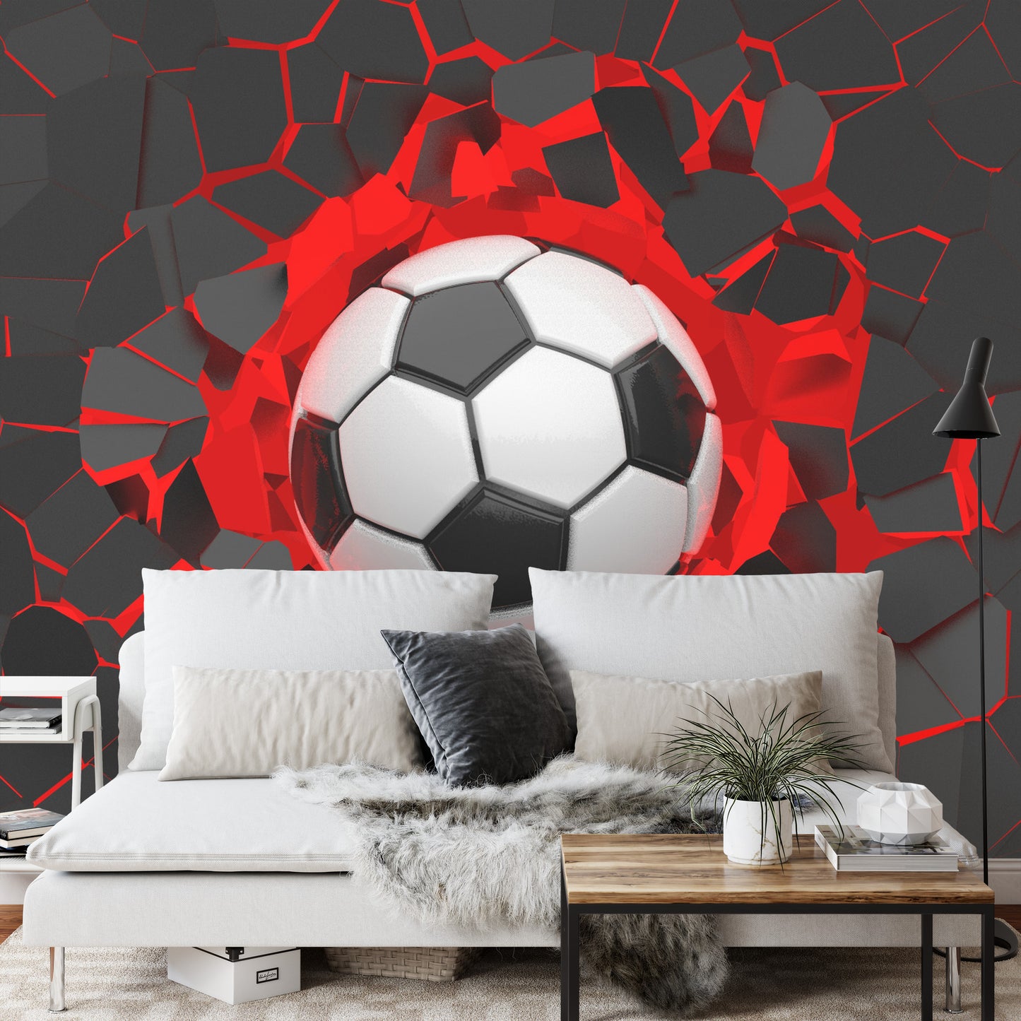 Photomural Soccer 3D