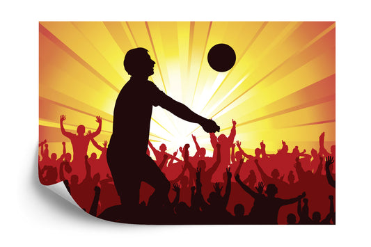 Photomural Volleyball Player Silhouette