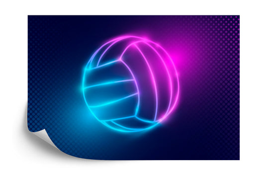 Photomural Neon Volleyball