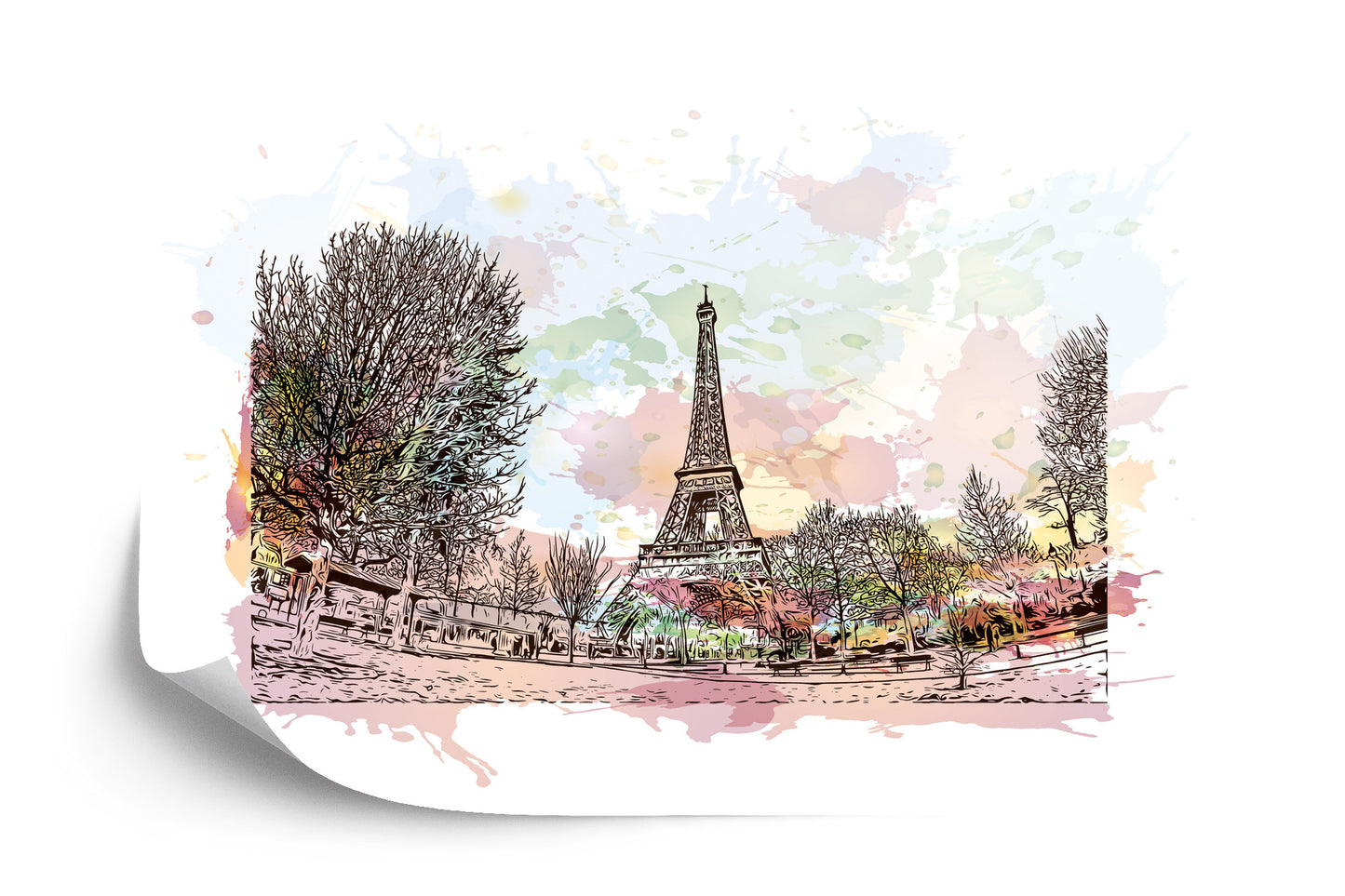 Photomural Paris Eiffel Tower