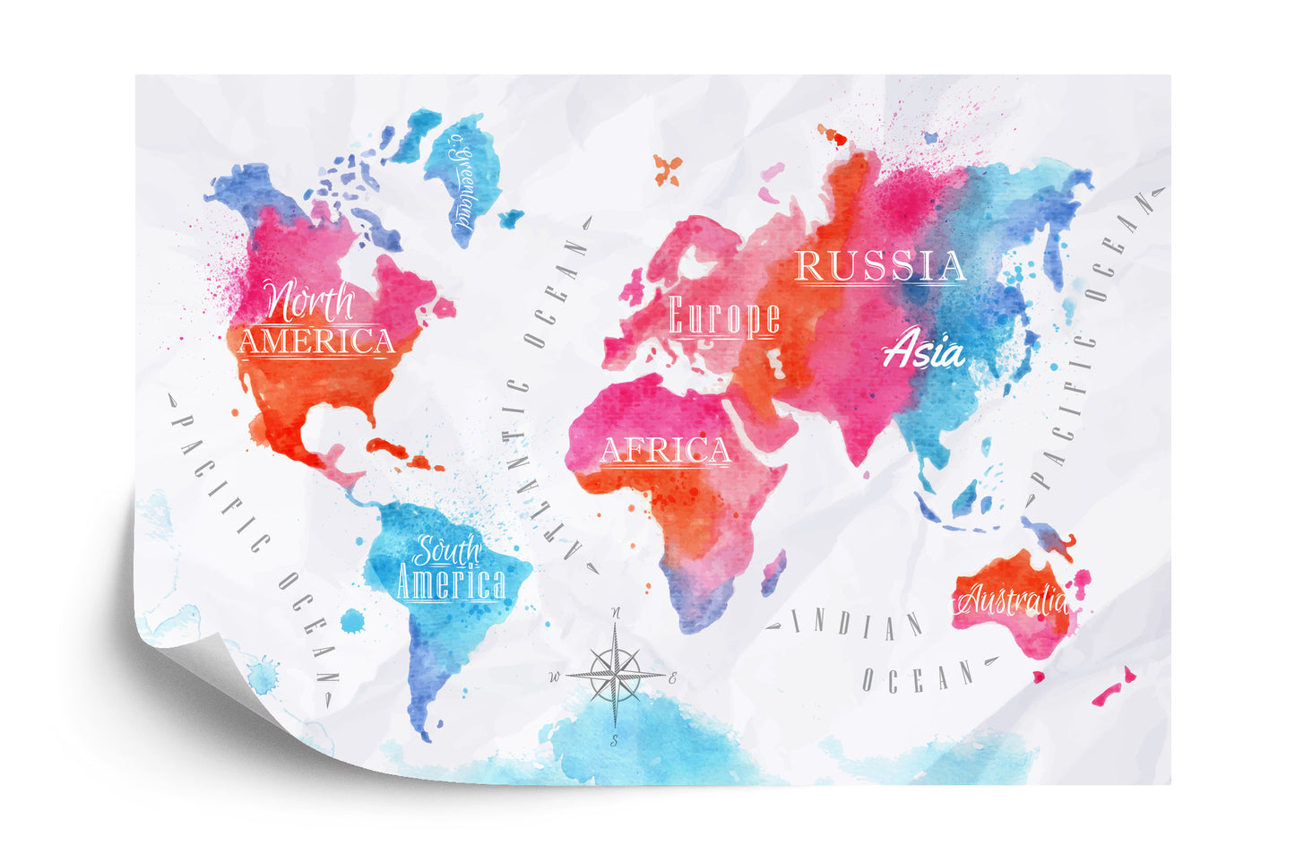 Photomural World Map 