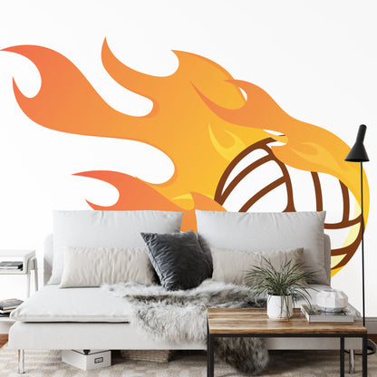 Photomural Burning Volleyball