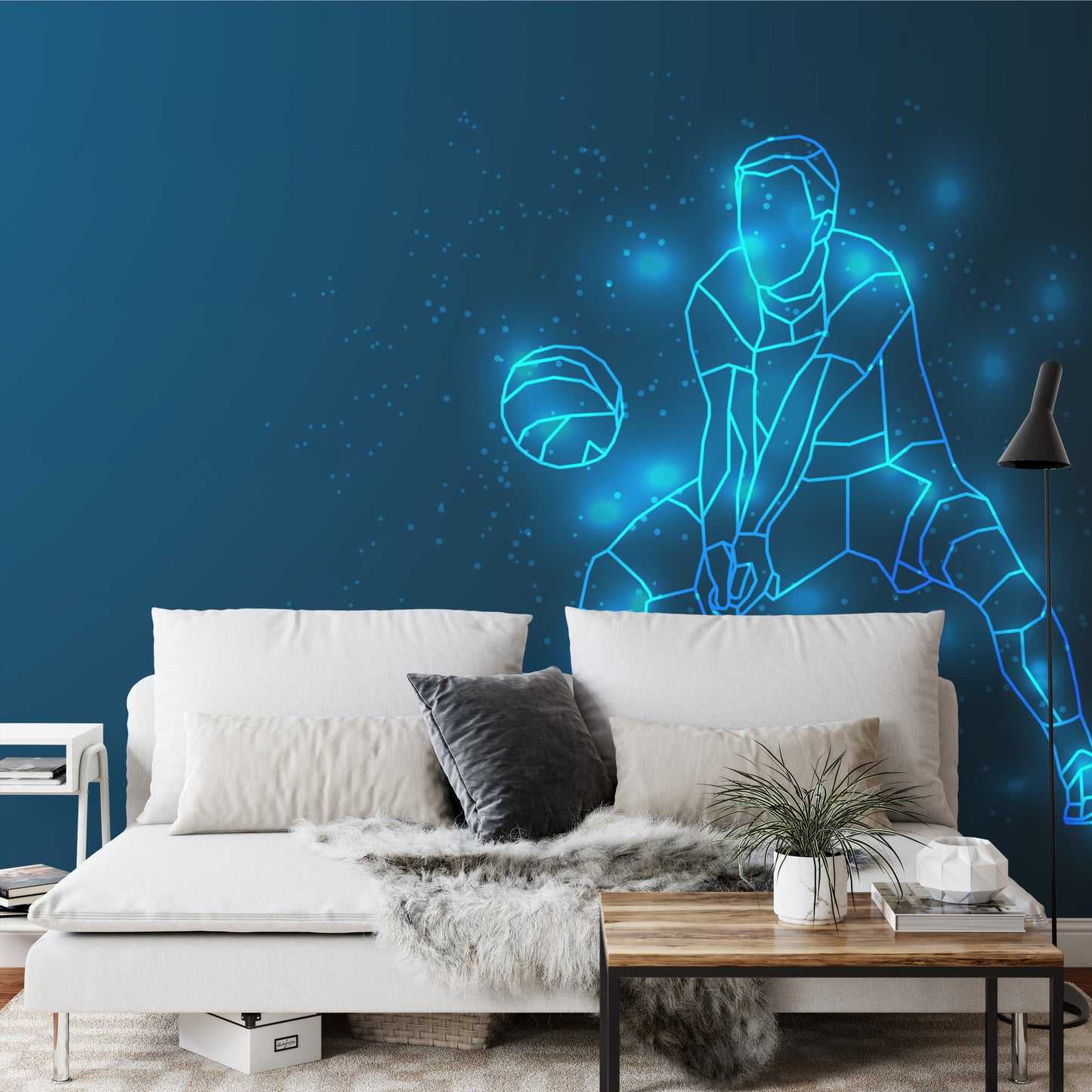 Photomural Abstract Volleyball Player During The Game