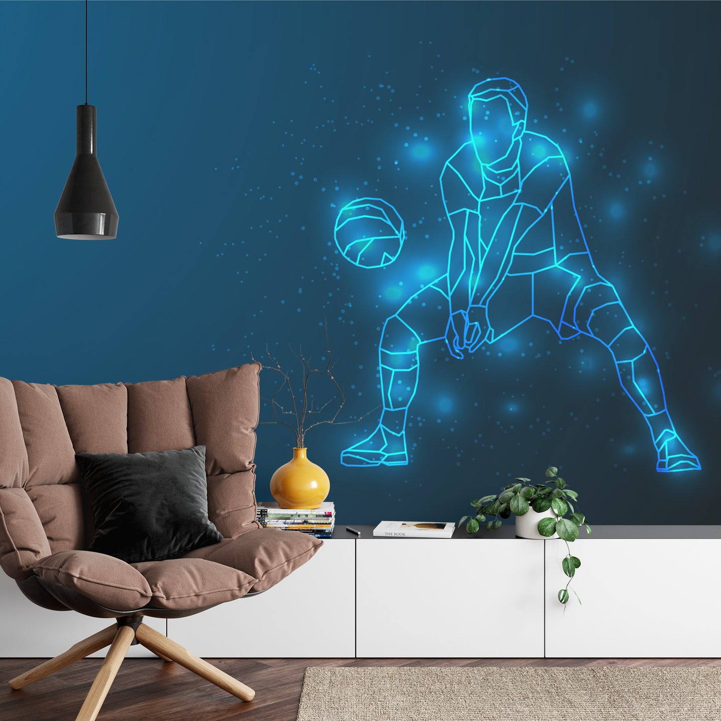 Photomural Abstract Volleyball Player During The Game