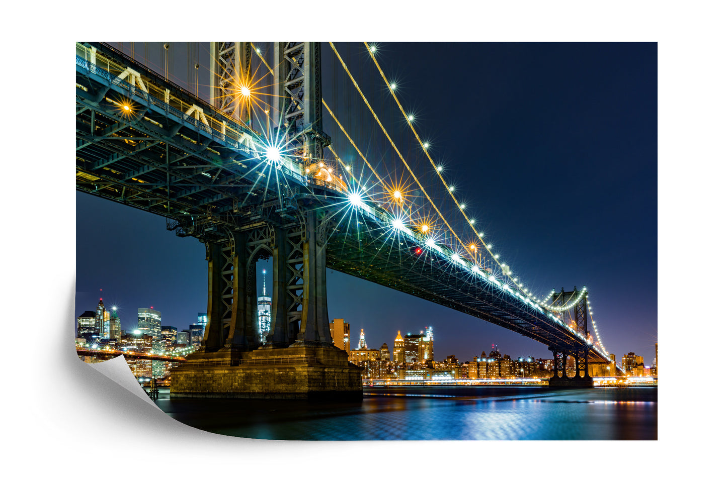 Photomural Bridge At Night