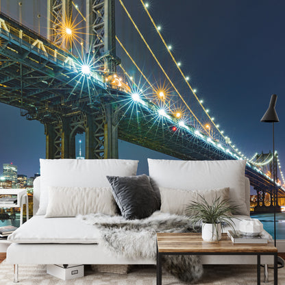 Photomural Bridge At Night