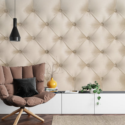 Photomural Quilted Beige