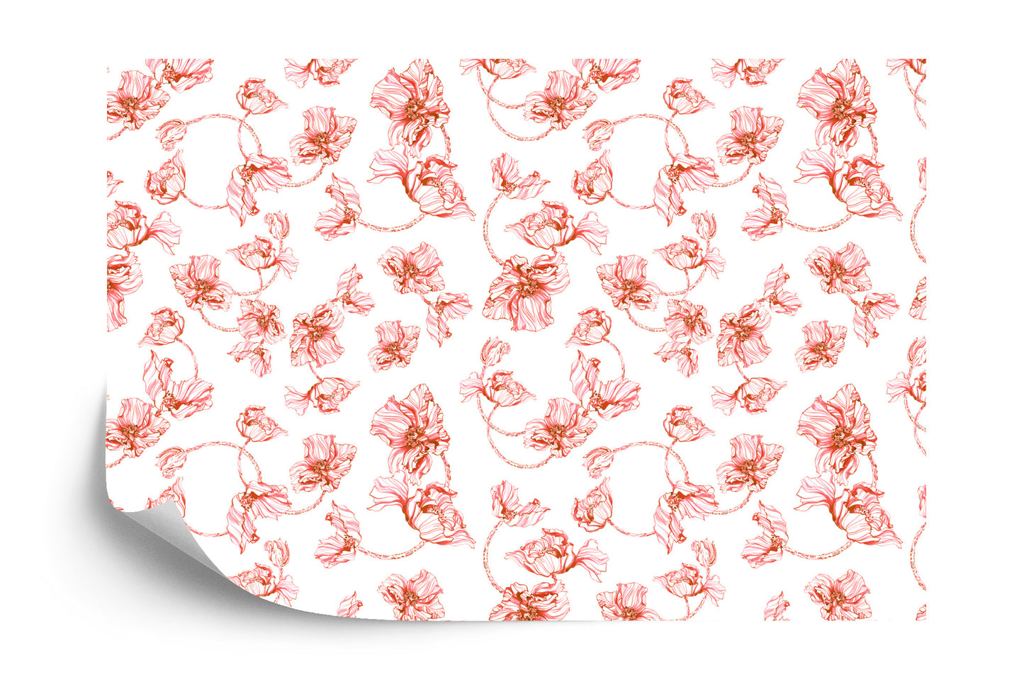 Photomural Poppies Watercolor