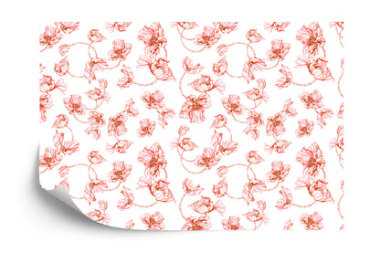 Photomural Poppies Watercolor
