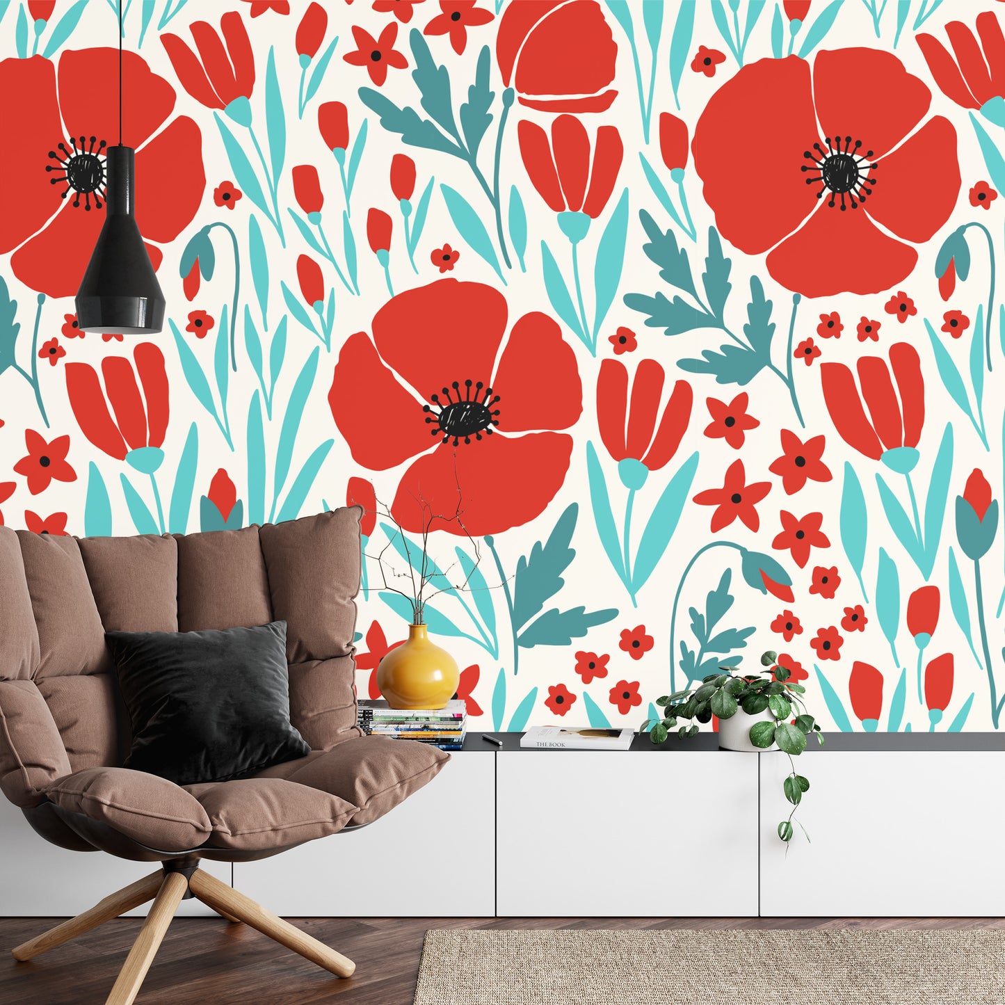 Photomural Poppies Flowers