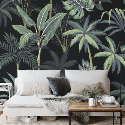 Photomural Trees And Palm Leaves