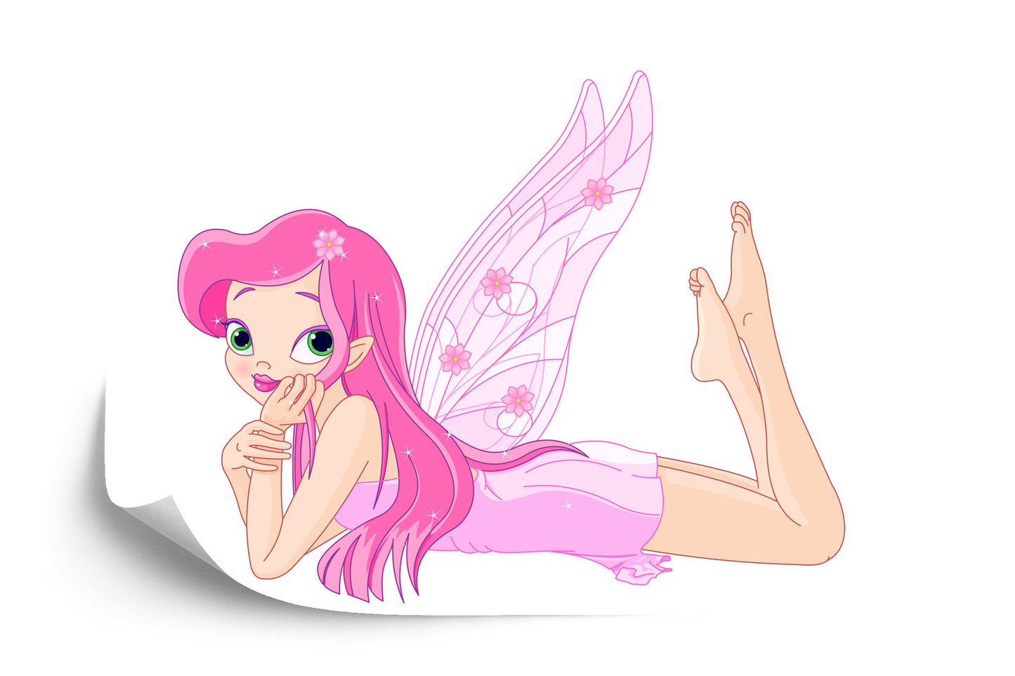 Photomural Pink Fairy With Wings