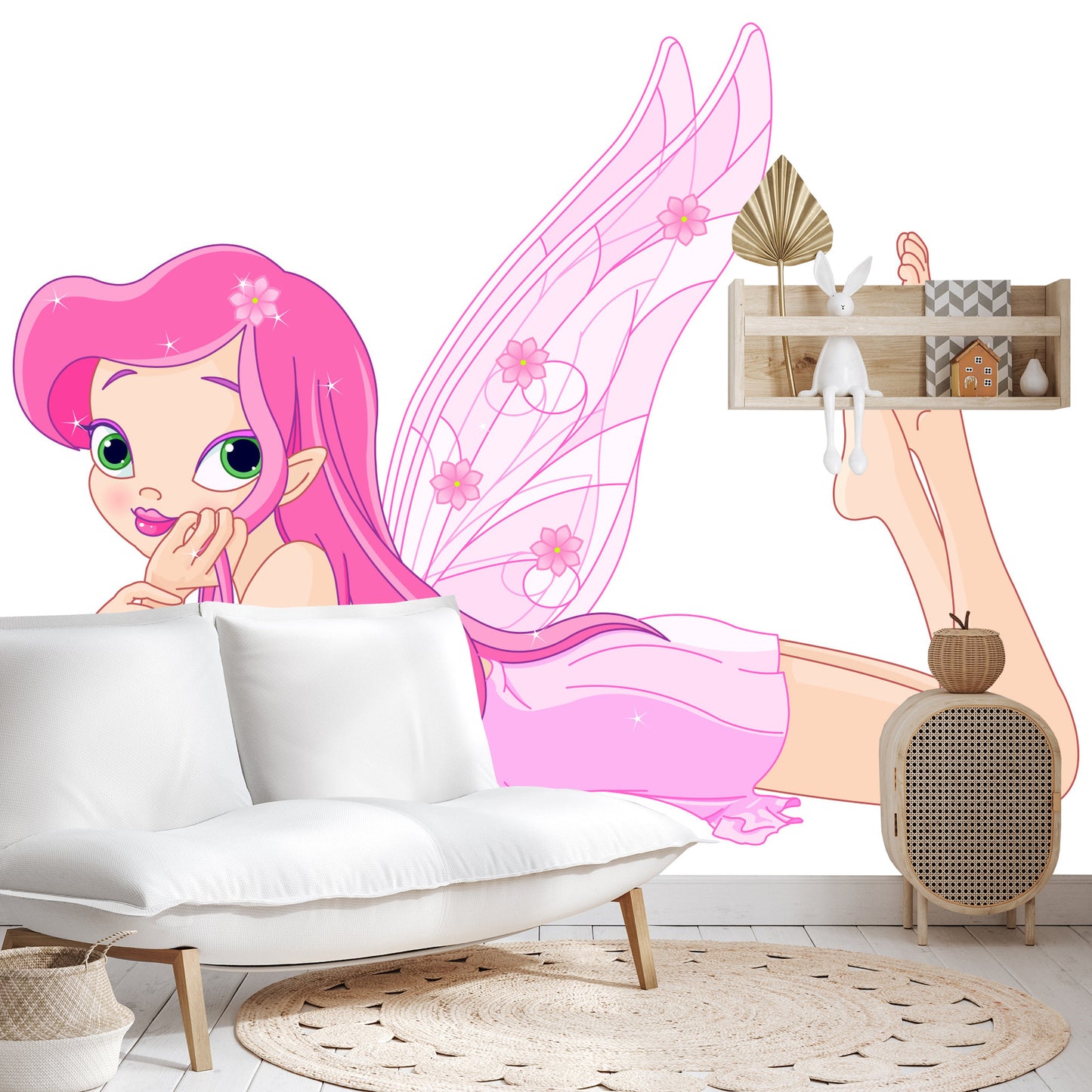 Photomural Pink Fairy With Wings