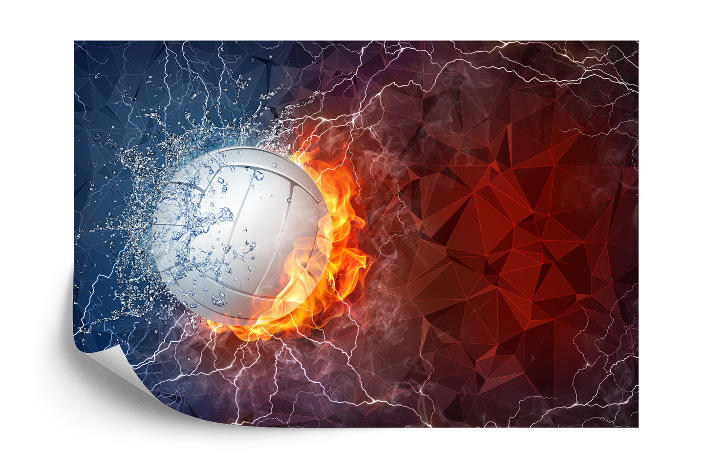 Photomural Volleyball Between Water And Fire
