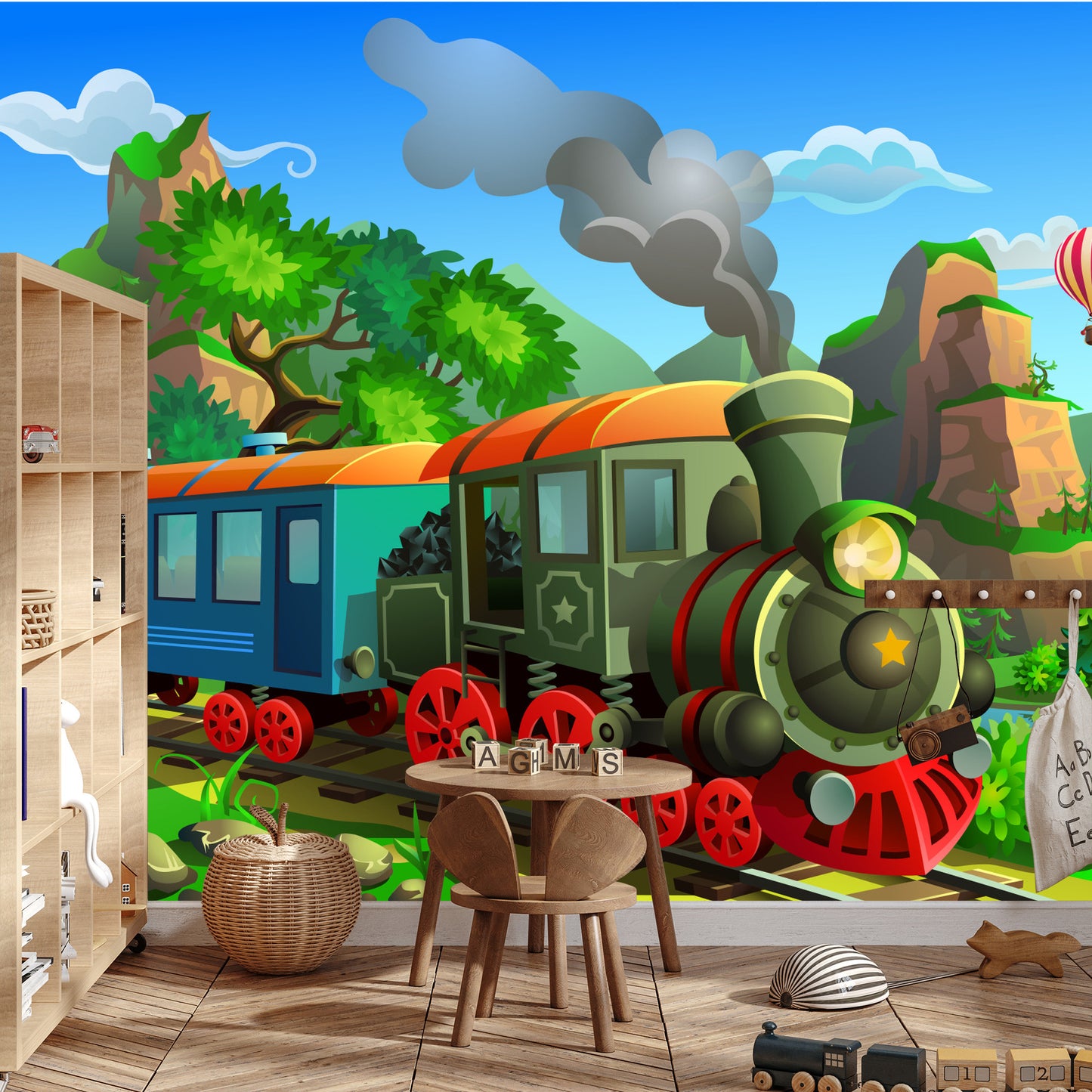 Photomural Train And Landscape