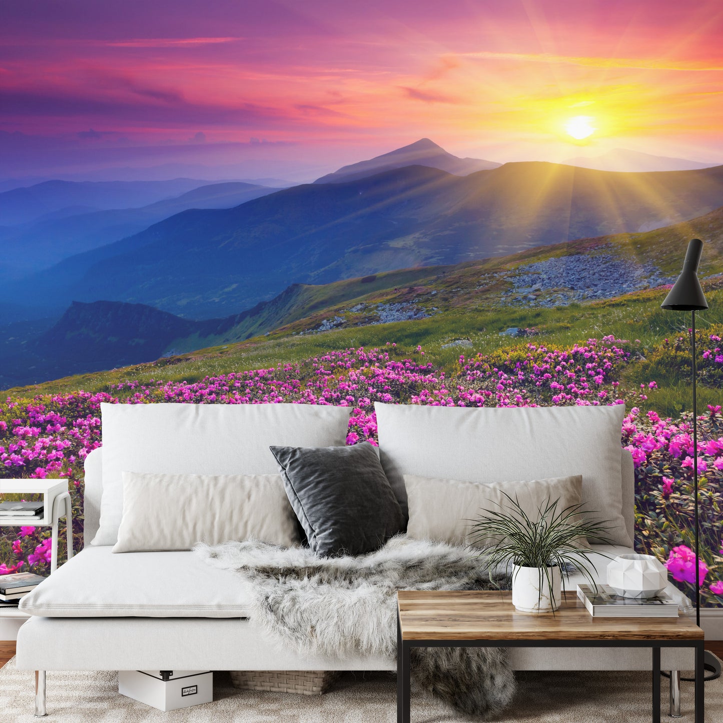Photomural Landscape Flowers