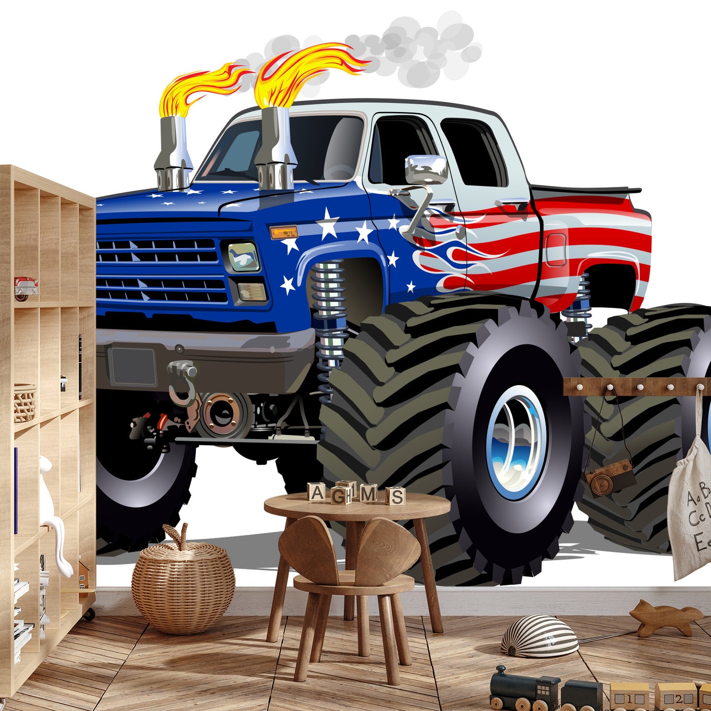 Photomural American Monstera Truck