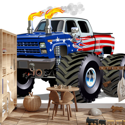 Photomural American Monstera Truck