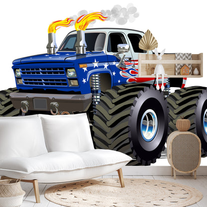 Photomural American Monstera Truck